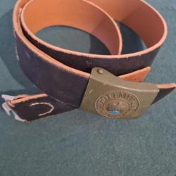 Ceinturon avec boucle de ceinturon Allemand WW2 en reproduction 110cm A121