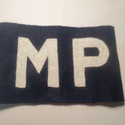 Brassard MP bleu marine et blanc en reproduction US WW2  A121