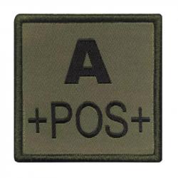 Groupes sanguins carrés A+ A POS Vert Olive