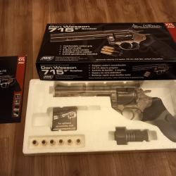 réplique 357 MAGNUM Revolver plombs Dan Wesson 715 6" gris, calibre 4.5 mm NEUF sous blister