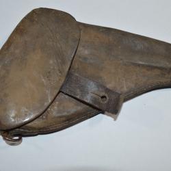 Holster pour Pistolet Revolver  reichrevolver Allemand ?  marquage  à identifier (16)