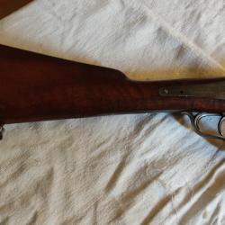 Superbe fusil à broche type Lefaucheux  Saint Etienne préparé COACH GUN en calibre 16/65