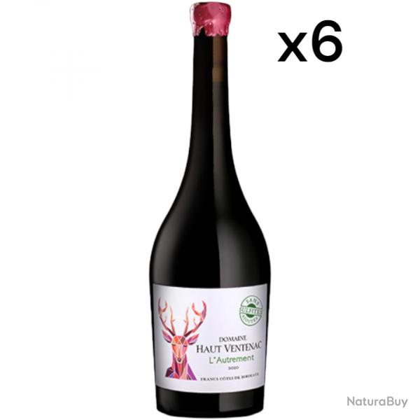 Haut-Ventenac "L'Autrement" AOC Bordeaux Ctes de Francs, 2022, le carton de 6 bouteilles, BIO