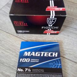 Amorces Small Rifle Fiocchi et Magtech