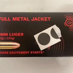 GECO 9 MM LUGER 8G/124GR BOITE DE 50 BALLES  VENDU PAR 2 BOITES FRAIS DE PORT OFFERT