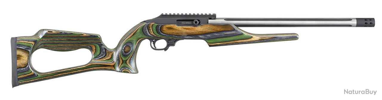 Carabine semi-automatique Ruger 10/22 Competition Lamelle Vert - 22 LR ...
