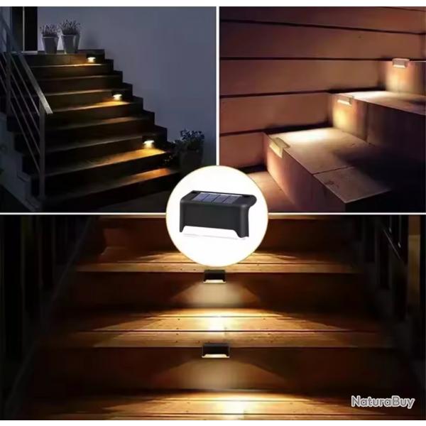 Lampe de Pont SOLAIRE, Lot de 4 pices Eclairage de jardin