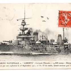 CPA - Marine NATIONALE LIBERTÉ - Cuirasse d'Escadre  N°1152