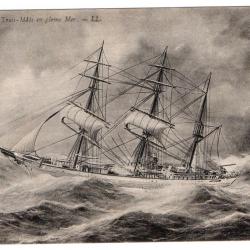 CPA - MARINE -Trois mats en Pleine Mer N°1119