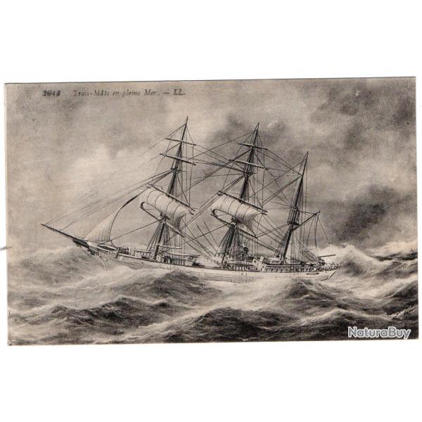 CPA - MARINE -Trois mats en Pleine Mer N1119