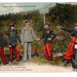 CPA -Frontière Franco-Allemande -Regarde un peu plus loin , gentille fillette  N°1118