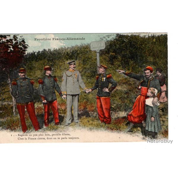 CPA -Frontire Franco-Allemande -Regarde un peu plus loin , gentille fillette  N1118