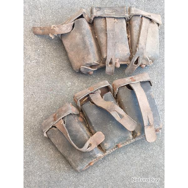 Paire de cartouchires de Mauser 98k K98 allemandes WW2 jus de grenier