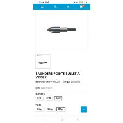 Pointe bullet 11/32 125gr
