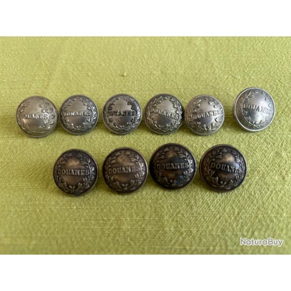 Lot boutons douanes dbut XXme sicle (couronne de laurier) 1 SANS PRIX DE RSERVE !