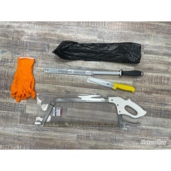 Pack Approche spcial dcoupe / Scie + Couteau + fusil + gants + sac