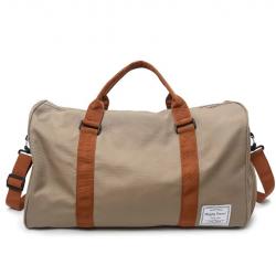 SAC CAMPING / VOYAGE AVION + POCHE CHAUSSURES - IMPERMÉABLE - 35 L - BEIGE - LIVRAISON GRATUITE