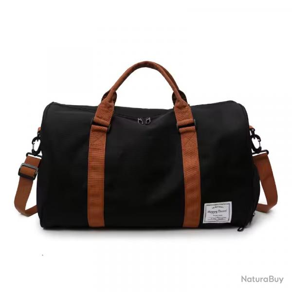 SAC CAMPING / VOYAGE AVION + POCHE CHAUSSURES - IMPERMABLE - 35 L - NOIR - LIVRAISON GRATUITE