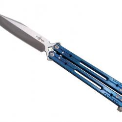 COUTEAU PAPILLON THIRD BLEU 13CM INOX SATINE