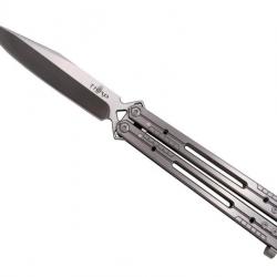 COUTEAU PAPILLON THIRD 13CM TOUT INOX SATINE