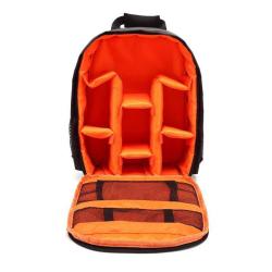 SAC À DOS POUR APPAREIL PHOTO - COMPARTIMENTS IMPERMÉABLE REMBOURRÉ - ORANGE - LIVRAISON GRATUITE