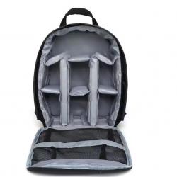 SAC APPAREIL PHOTO AVEC COMPARTIMENTS - IMPERMÉABLE ET REMBOURRÉ - GRIS - LIVRAISON GRATUITE