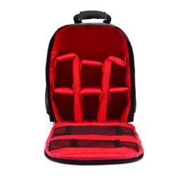 SAC À DOS POUR APPAREIL PHOTO - COMPARTIMENTS IMPERMÉABLE REMBOURRÉ - ROUGE - LIVRAISON GRATUITE