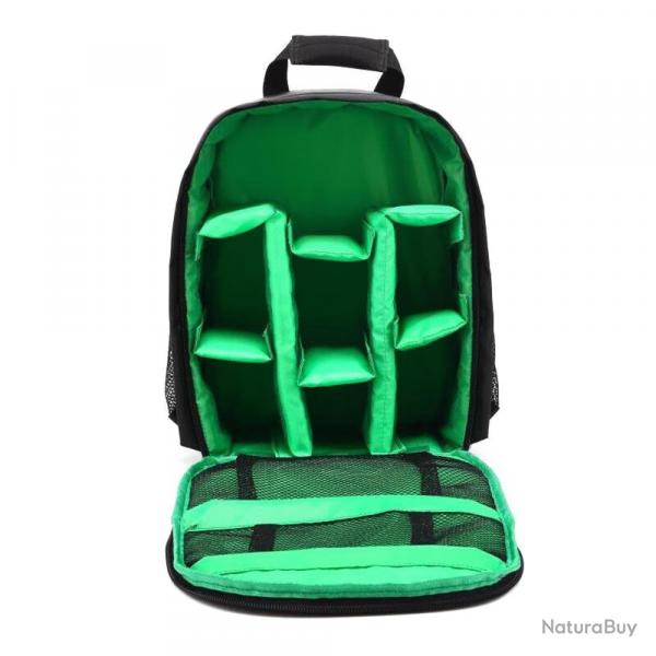SAC  DOS POUR APPAREIL PHOTO - COMPARTIMENTS IMPERMABLE REMBOURR - VERT - LIVRAISON GRATUITE