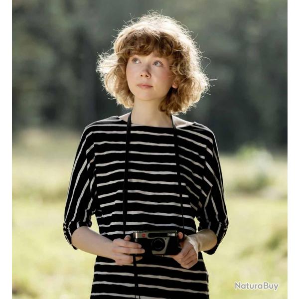 Haut marinire femme manches longues coton modal  rayures Noir et Blanc ray noir&blanc M (mdium)