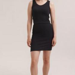 Jupe femme droite type crayon noir ou chataigne noir  40