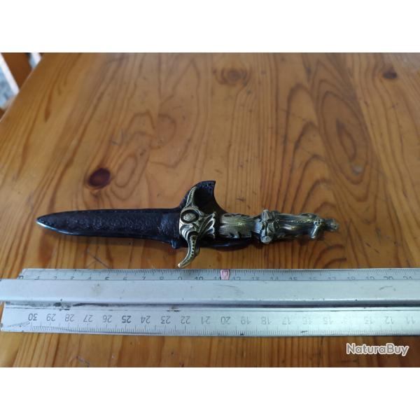Magnifique dague de courtisane bronze et acier soldat Napolon rare et dtail trs beau