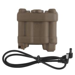 Boîtier rangement batterie casque NVG AN/PVS-31 - Marron