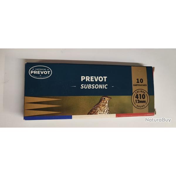10 CARTOUCHES SUBSONIC 410 - N8 - 20 GR- PREVOT - NEUF