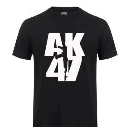 T-shirt motif Ak47 manches courtes coton - Noir / XXL