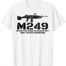T-shirt motif fusil M249 manches courtes - Blanc / S