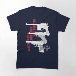 T-shirt Walther P38 Luger P08 Mauser C96 - Navy / L