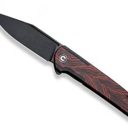 COUTEAU CIVIVI CACHET G10 ROUGE/ NOIR BLACKWASH