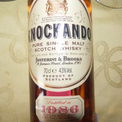 BOUTEILLE DE  "KNOCKANDO" (J&B) de 1986