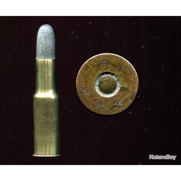 .450/577 Martini-Henry - RARE marquage : F N  * *  - balle plomb arrondie - tui laiton