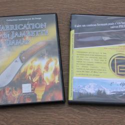 DVD fabrication d'ue jambette damas et DVD faire un couteau fermant