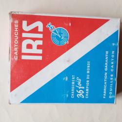vielle boite cartouche cal 12  IRIS chasse  carton poudre T complete pour collection