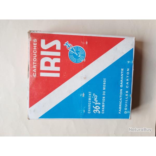 vielle boite cartouche cal 12  IRIS chasse  carton poudre T complete pour collection