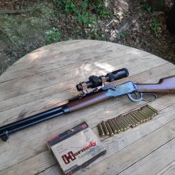 1E Winchester 1894  calibre 450 marlin avec lunette battue  + cartouche