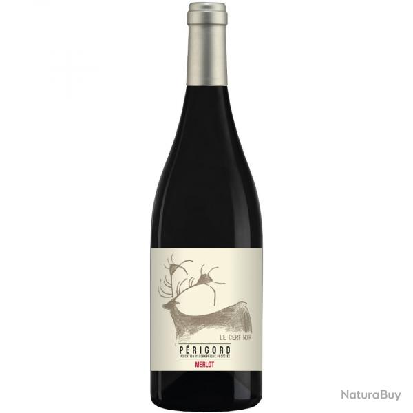 "Le Cerf Noir" IGP Prigord, 100% Merlot 2022, la bouteille