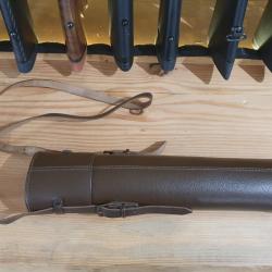 grand étui en cuir pour lunette de chasse