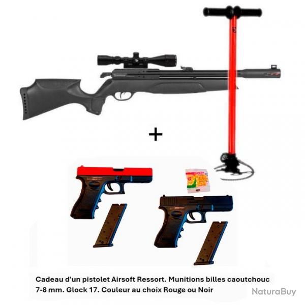 PACK-CADEAU ! Pack Carabine Arrow Gamo 5,5 mm + Cadeau pistolet Airsoft Ressort Glock 17.Cal. 7-8 mm
