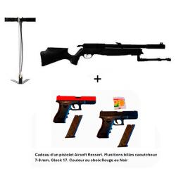 PACK-CADEAU ! Pack-12 Carabine Arrow Gamo 5,5 mm + Cadeau pistolet Airsoft Ressort Glock 17 - 7-8 mm