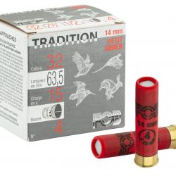 CARTOUCHES FOB TRADITION - CAL 14 MM X 25 Plomb N°8