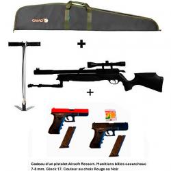 PACK-CADEAU ! Pack-18 Carabine Arrow Gamo 4,5 mm + Cadeau pistolet Airsoft Ressort Glock 17 - 7-8 mm