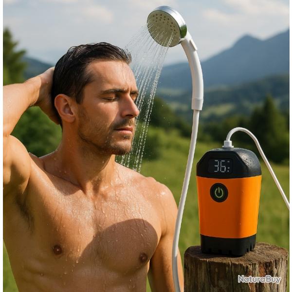 Pompe De Douche De Camping Portable Etanche Avec Affichage Numrique Pour Camping Pche Plage Rando